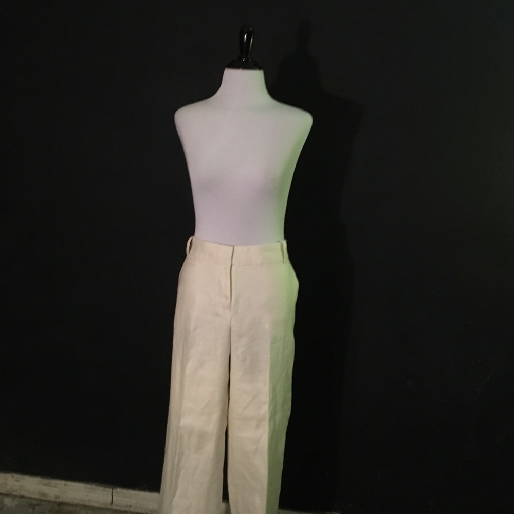 J. Crew Linen Wide Leg Pants